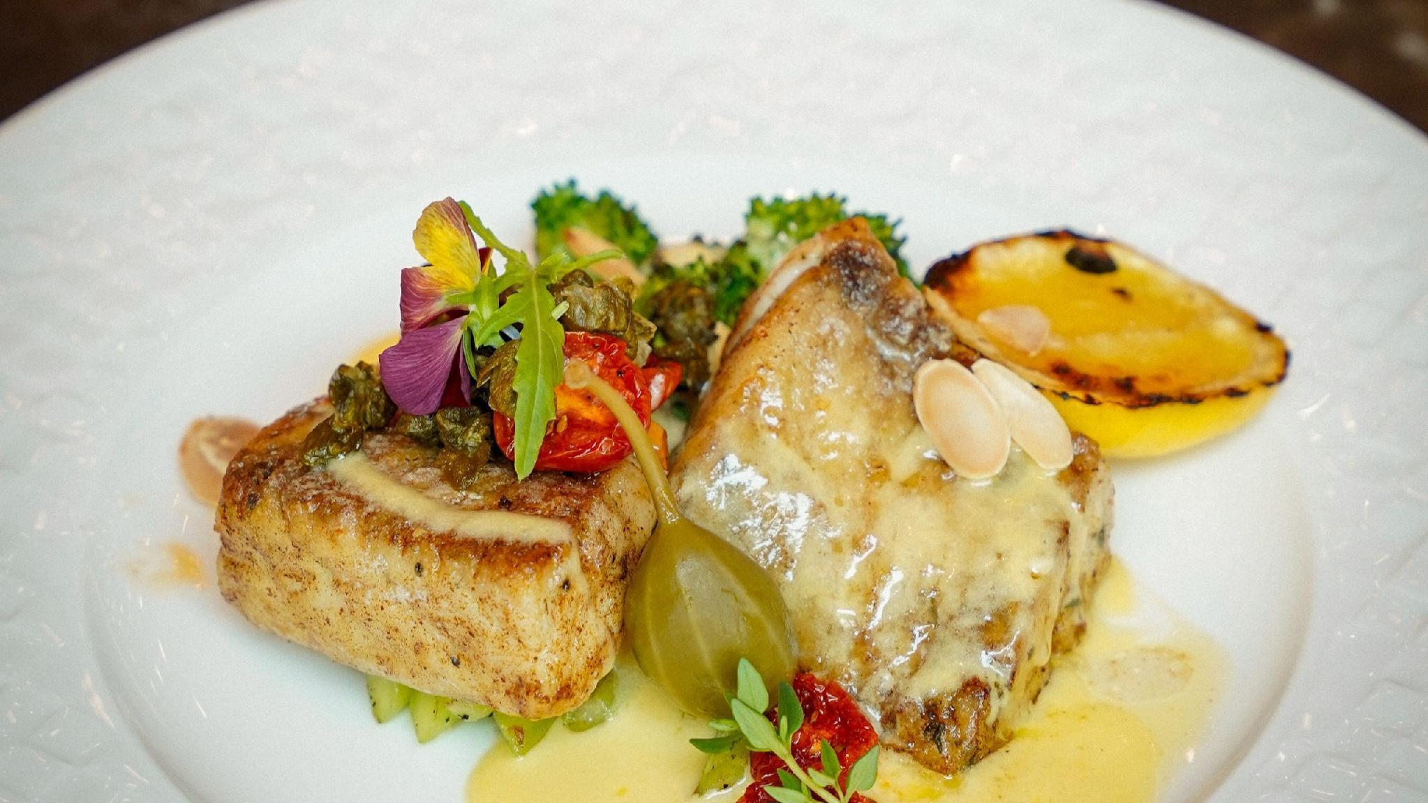 Sea bass piccata at Theodore